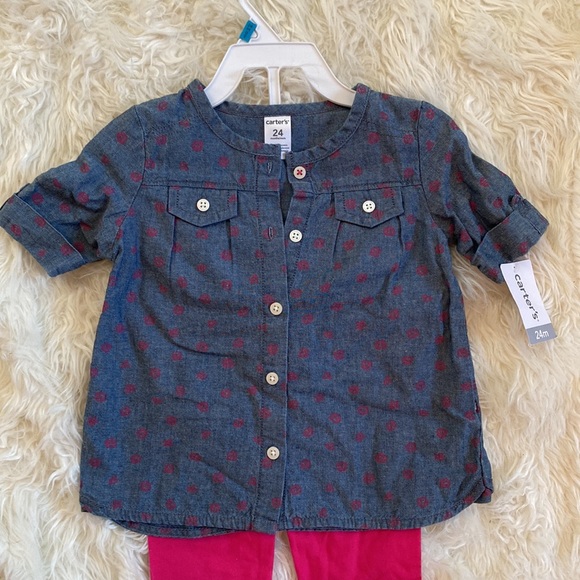 ππππππ§‘NWT Carters Girl 3 piece Set Size 24Mππ€πππ - Picture 6 of 12